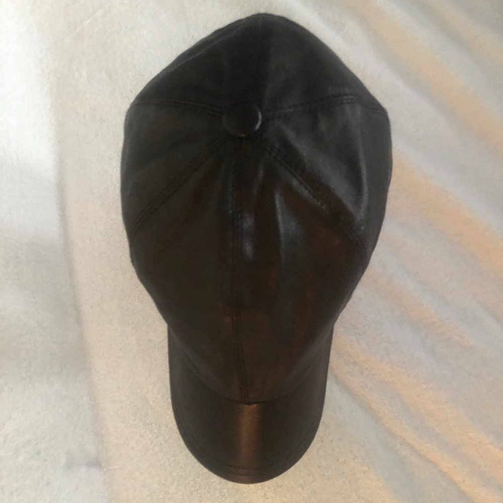 John Varvatos leather baseball cap